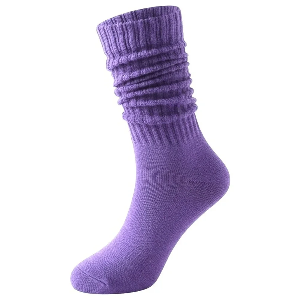 Vibrant High-Calf Slouchy Soft Casual Womens Socks 5.5-8.5 Thick Athletic 6 Pack
